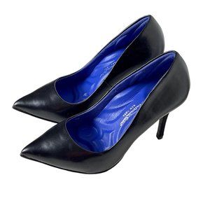 Antonia Saint | Black Leather Victoria Classic Comfort Heel 2.0